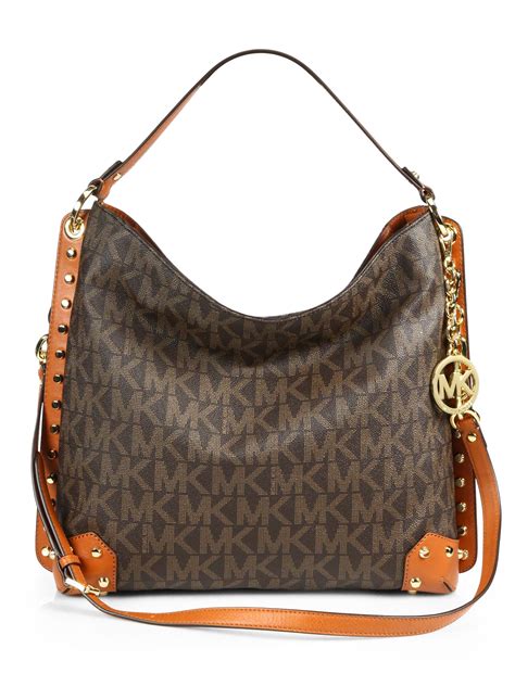 michael kors black and brown shoulder bag|Michael Kors handbags dark brown.